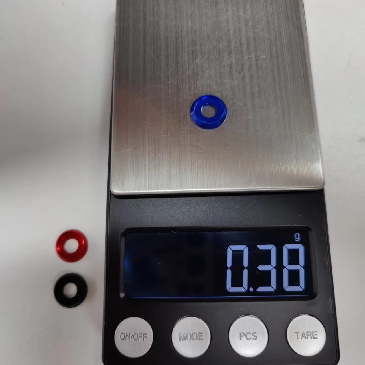 60PCS Arandelas de avellanado M5, aleación de aluminio anodizado, juntas de arandelas de cabeza Cuña de taza para tornillo