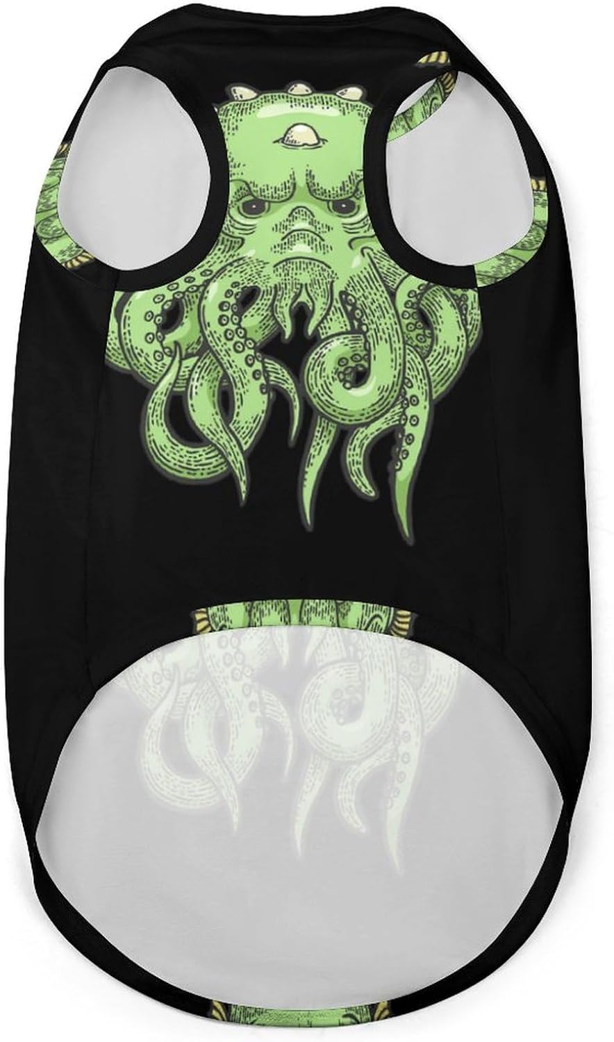 Cute Cthulhu Myth Creature Dog Clothes Pullover Dog Shirts Soft Pet Vest Tank Top for Small Medium Dogs & Cats L
