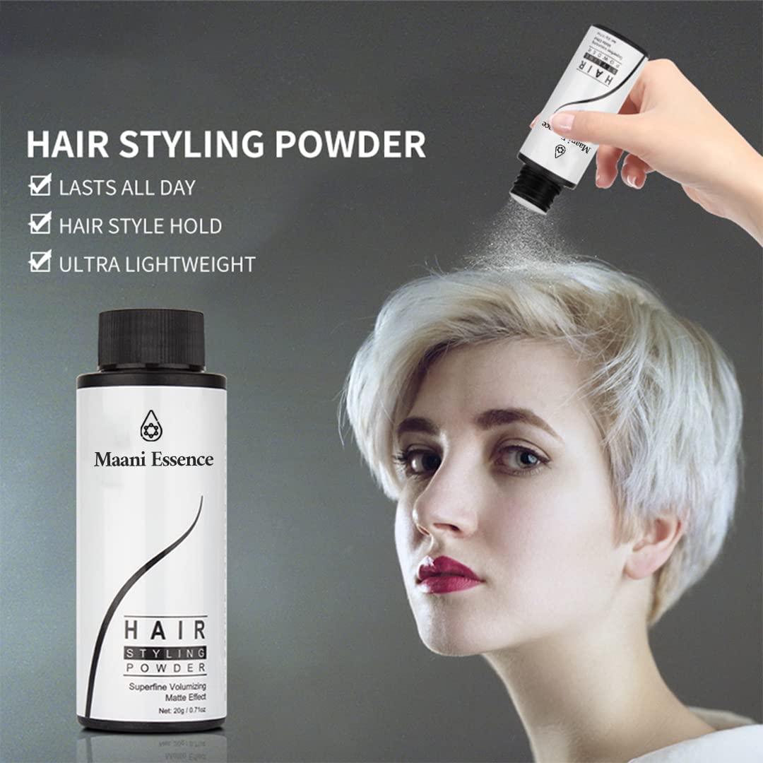 Polvo voluminizador Dust it de 0.71 oz, polvo para peinar el cabello, polvo para el cabello todo el día, textura y volumen de levantamiento de