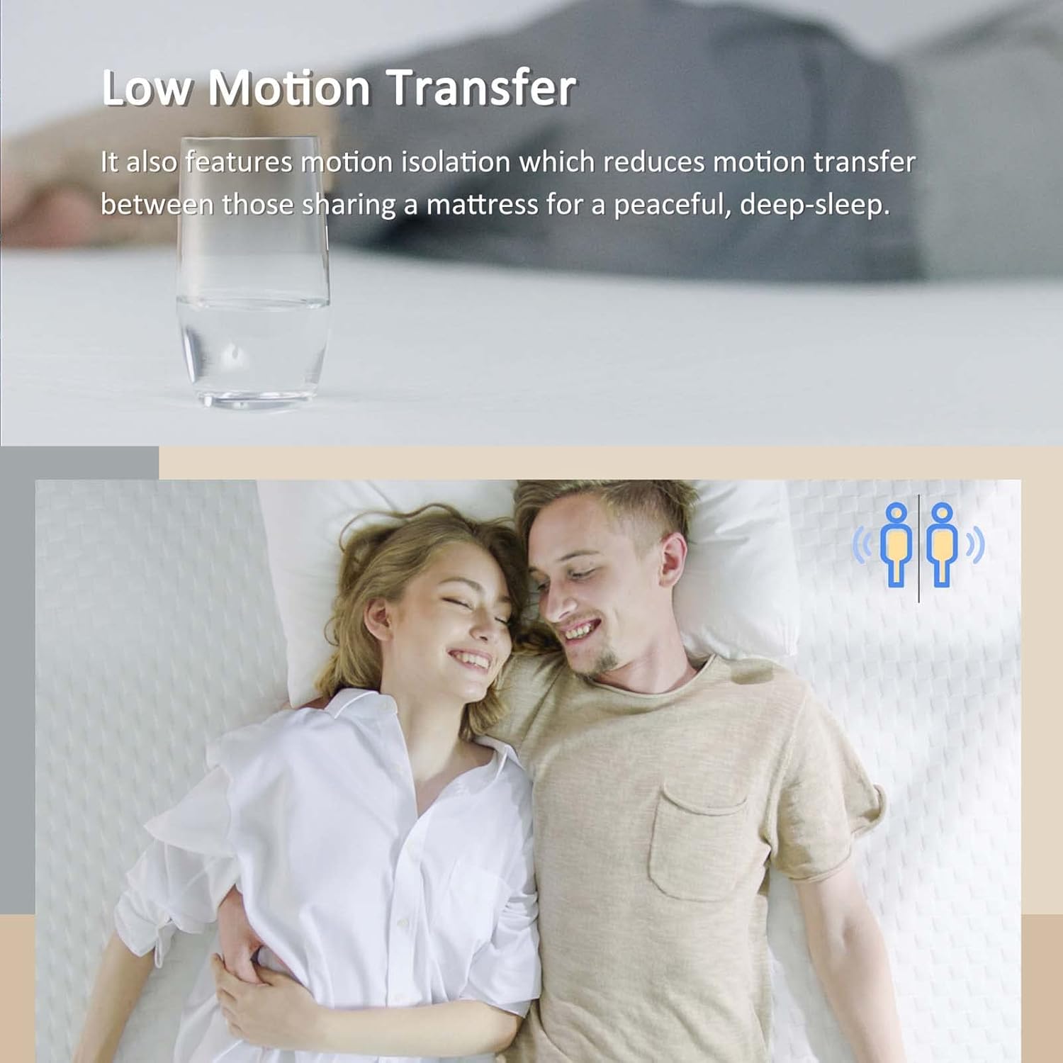 TMEOSK Colchón de tamaño matrimonial, colchón de espuma viscoelástica de gel refrescante de 10 pulgadas en una caja, colchón transpirable para un