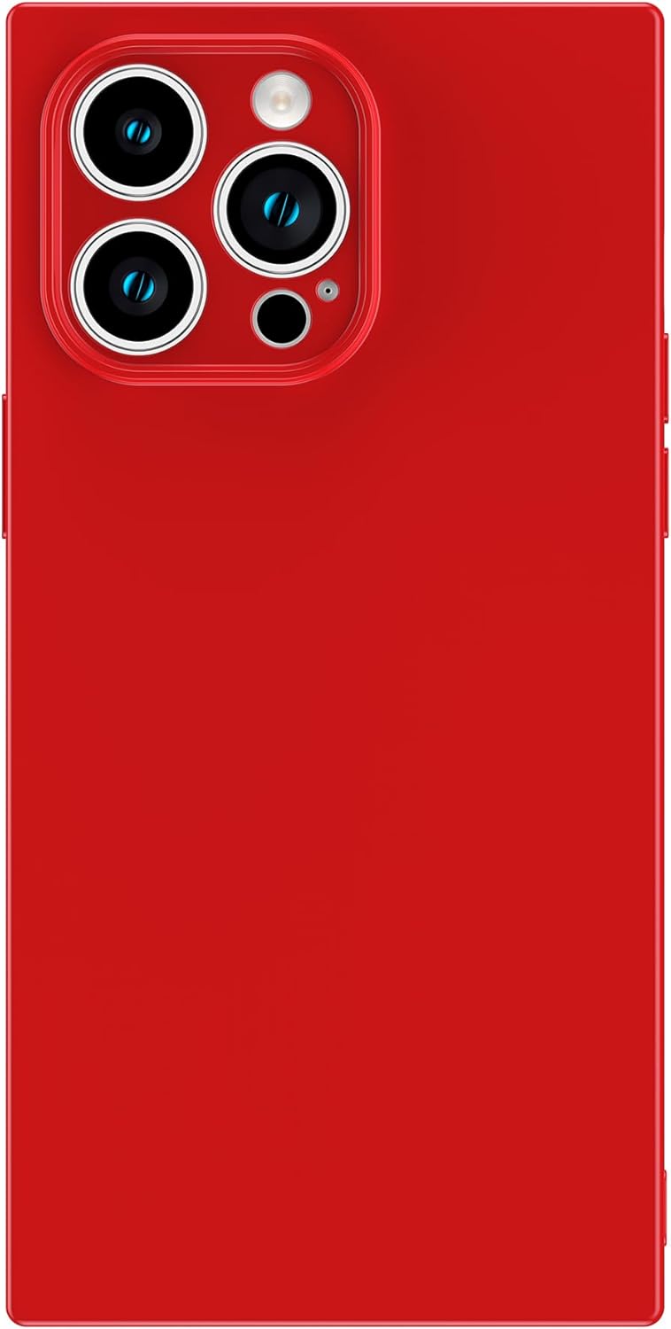 COCOMII Funda cuadrada compatible con iPhone 13 Pro Max, lujosa, delgada, brillante, color sólido, tonos vibrantes, fácil de sostener, antiarañazos,