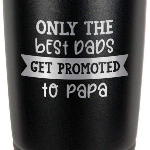 Solo los mejores papás negro 20 oz vaso de bebida con paja  Taza de viaje grabada con láser  Comparar con Yeti Rambler  Idea de regalo papá para el Solo los mejores papás negro 20 oz vaso de bebida con paja  Taza de viaje grabada con láser  Comparar con Yeti Rambler  Idea de regalo papá para el