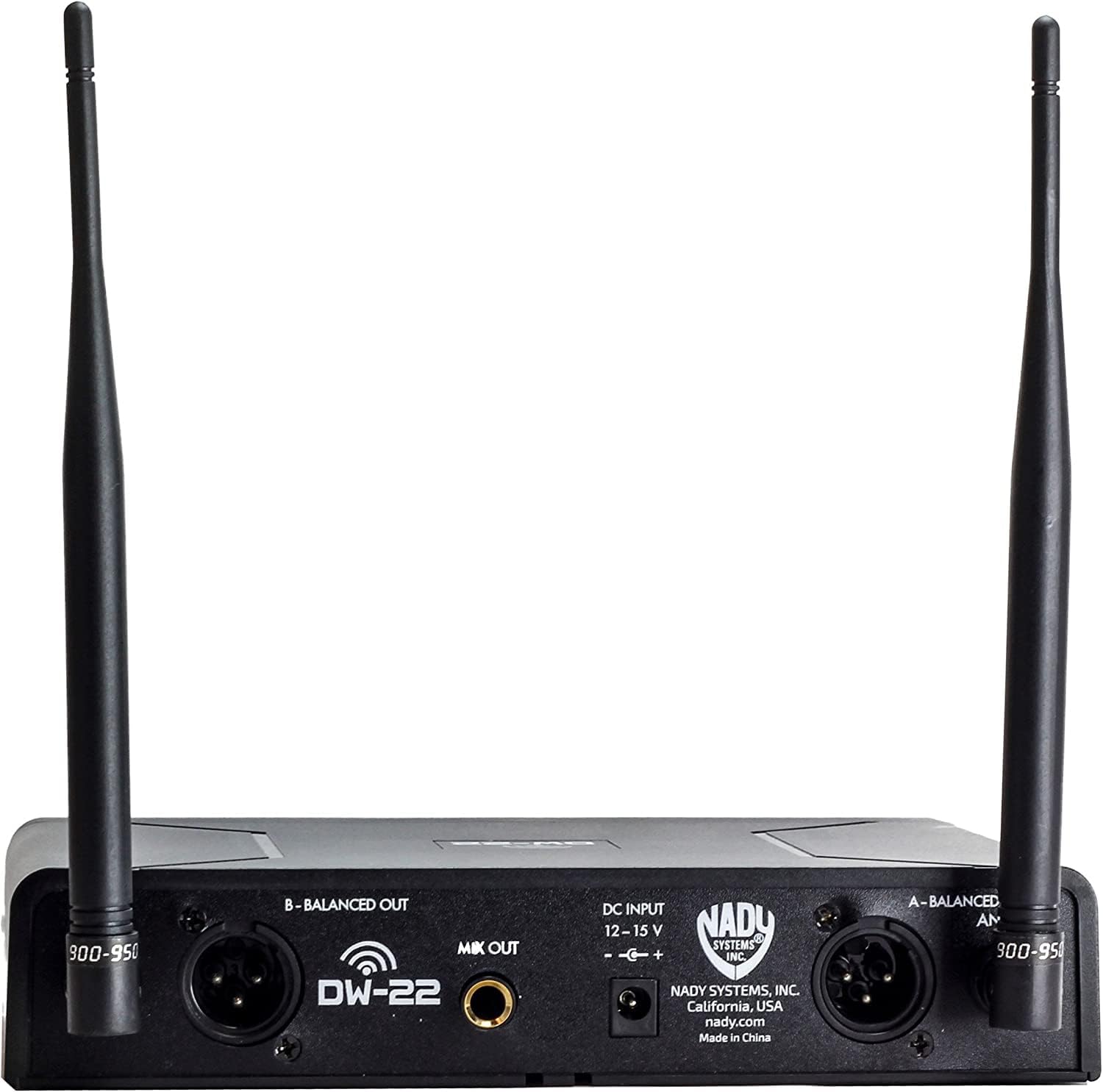 Nady DW-22 Sistema de micrófono de mano inalámbrico digital dual – Frecuencia UHF fija dual – Latencia ultrabaja con modulación QPSK – Salidas XLR