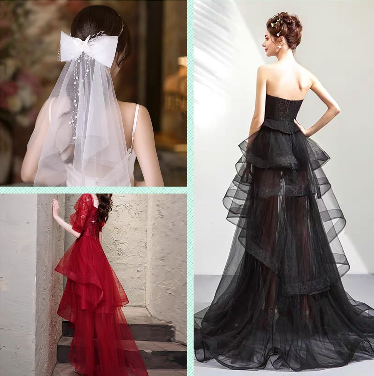 Trenza suave de crin de caballo de 2 pulgadas y 50 yardas para costura, vestido de boda, falda de baile, accesorios de corte (negro)