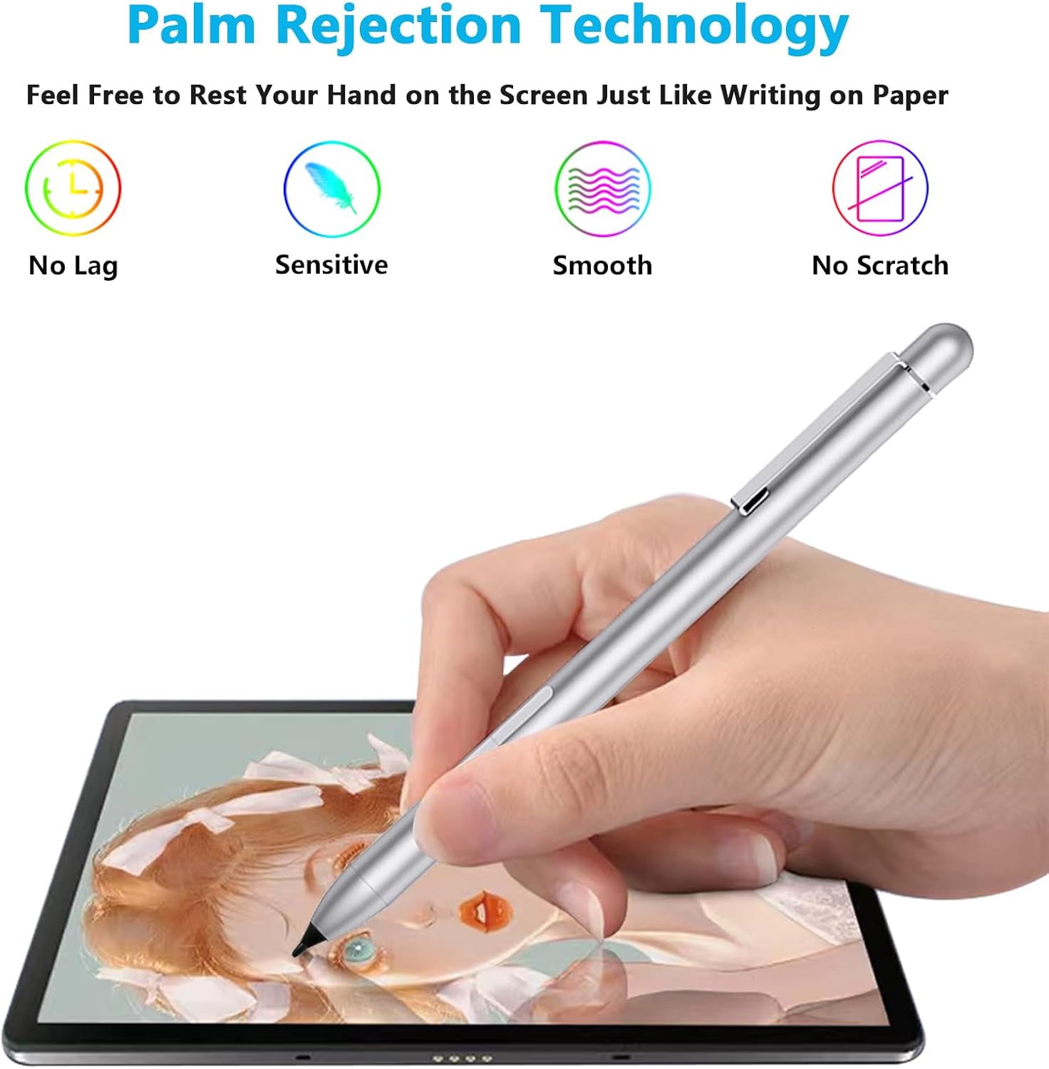 Lápiz óptico para HP EnvyPavilionSpecter x360 2 en 1 pantalla táctil portátil, lápiz HP para HP Envy x360 15-bp0 15-bq0, x360 15-cn0 Pavilion x360