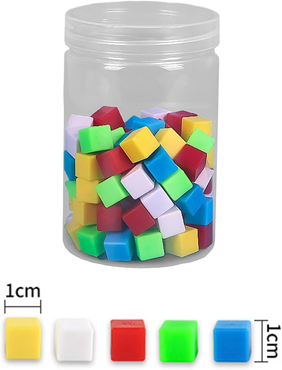 100 cubos de centímetros, bloques educativos, reconocimiento de color, matemáticas, cubos de aprendizaje para edades de 4, 5, 6, 7 años, niños
