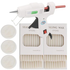 40 varillas de sellado de cera translúcida con pistola de pegamento, juego de palos de sellado de cera para pistola de pegamento, ideal para sellos 40 varillas de sellado de cera translúcida con pistola de pegamento, juego de palos de sellado de cera para pistola de pegamento, ideal para sellos