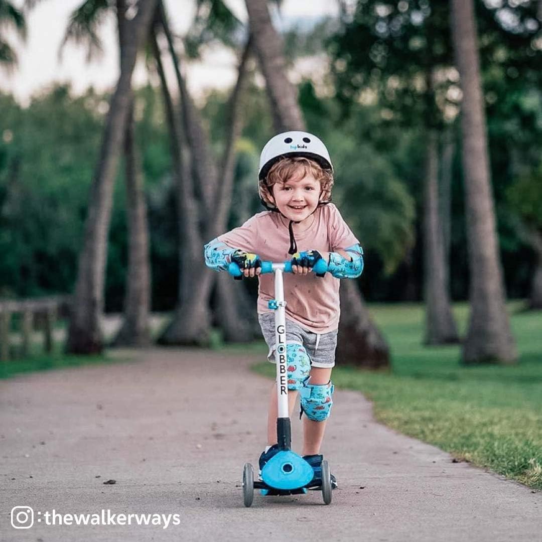 Simply Kids – Innovadoras rodilleras y coderas para niños con guantes de bicicleta, juego de equipamiento protector para niños con bolsa de malla I