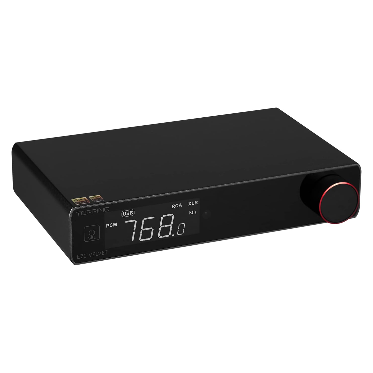 Topping E70 Velvet AK4499EX DAC Audio Decodificador – Bluetooth5.1 LDAC Hi-Res XU316 32Bit768kHz DSD512 BTUSBCoaxialOpt Entradas RCAXLR HiFi Stereo