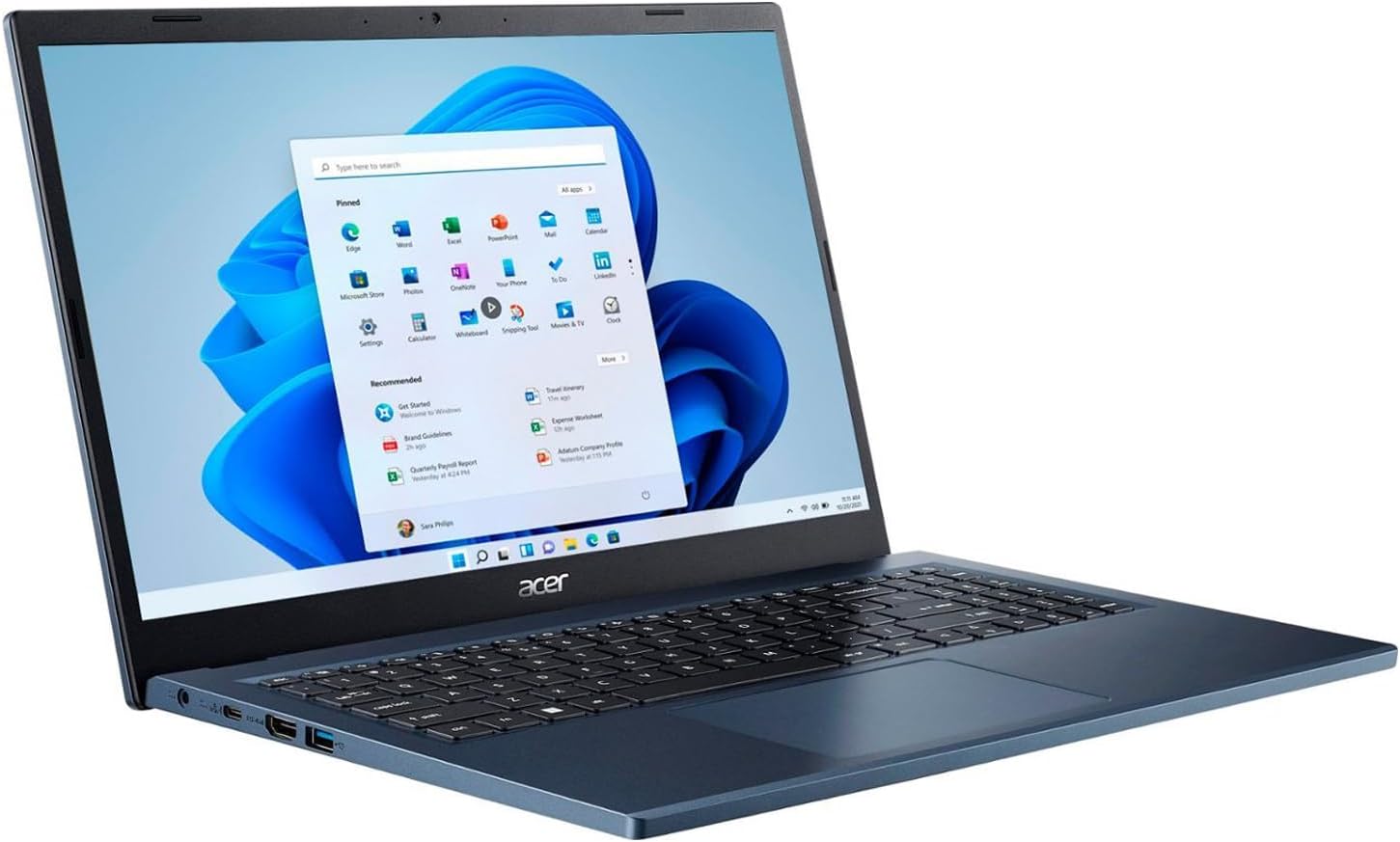 acer Aspire 3 – Portátil táctil delgado y ligero, pantalla táctil FHD IPS de 15.6 pulgadas, AMD 4-Core Ryzen 5 7520U (Beat i7-1160G7), 8 GB de RAM,
