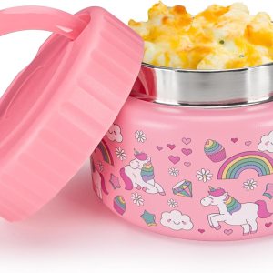 Charcy Termo de 8 onzas para niños de comida caliente, termo de sopa de boca ancha a prueba de fugas, tarro de alimentos aislado para 4 horas Charcy Termo de 8 onzas para niños de comida caliente, termo de sopa de boca ancha a prueba de fugas, tarro de alimentos aislado para 4 horas