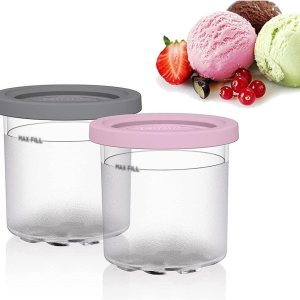 EVANEM 246 Pintas y tapas de creami, para accesorios de crema ninja, recipientes herméticos y a prueba de hojas para máquina de helados serie NC301 EVANEM 246 Pintas y tapas de creami, para accesorios de crema ninja, recipientes herméticos y a prueba de hojas para máquina de helados serie NC301