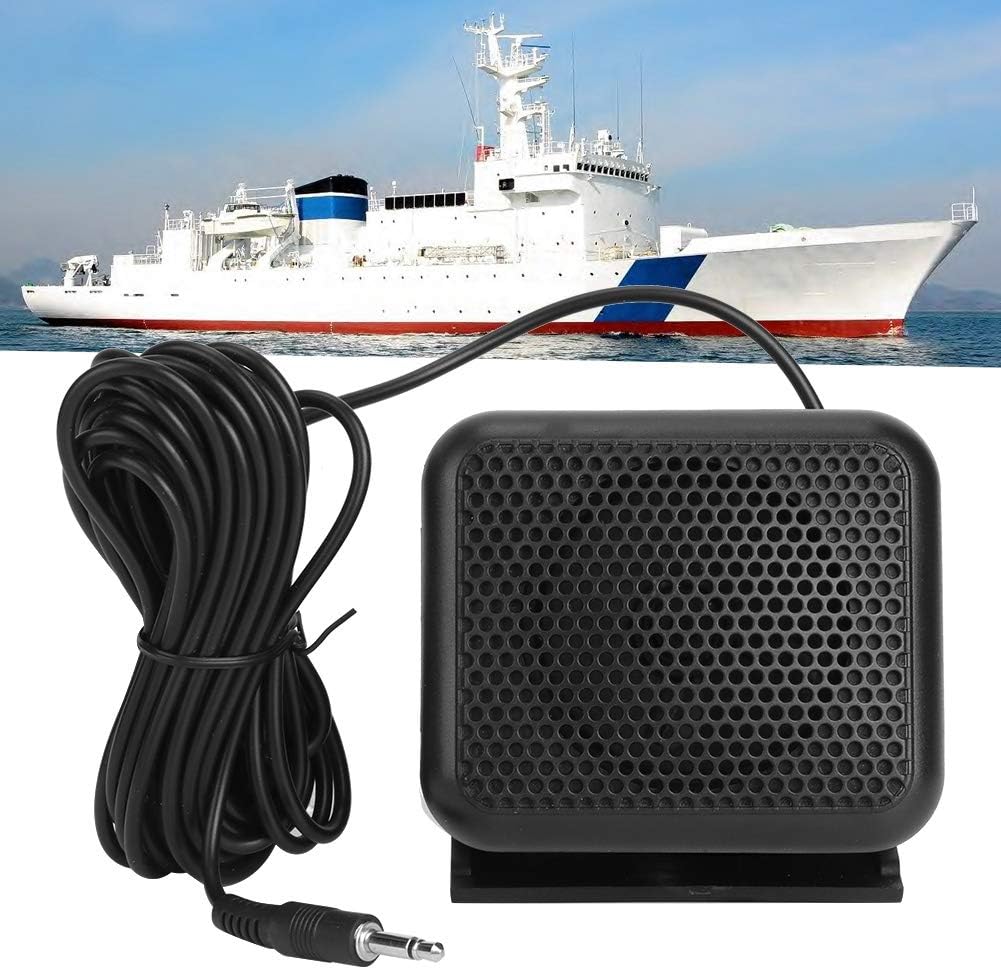 Acouto Altavoz externo de alto rendimiento, altavoz externo Mini NSP-100 Radio bidireccional CB Radio de coche apto para Yaesu FT-847 FT-920 FT-950