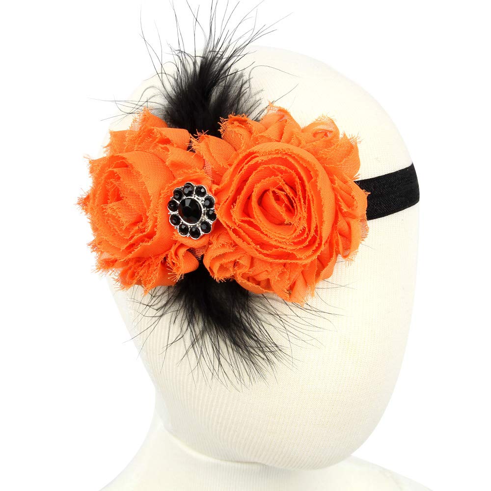 Juego de diademas con lazos para bebé, accesorios de moda multicolor para recién nacidos, niños y niñas (paquete de 4 Halloween)