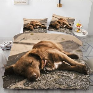Brown Puppy King Duvet Cover Animal Print King Bedding Set Soft Microfiber Comforter Cover and 2 Pillow Shams 20″X36″, Bed Set Duvet Covers with Brown Puppy King Duvet Cover Animal Print King Bedding Set Soft Microfiber Comforter Cover and 2 Pillow Shams 20″X36″, Bed Set Duvet Covers with