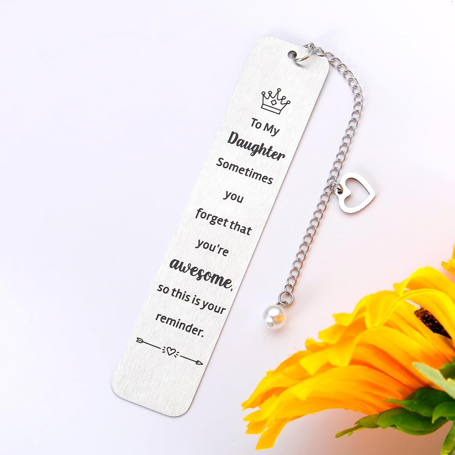 Regalos de doble cara para hija de mamá, papá, regalos de graduación de cumpleaños para hija a mi hija, regalo inspirador para adolescentes,