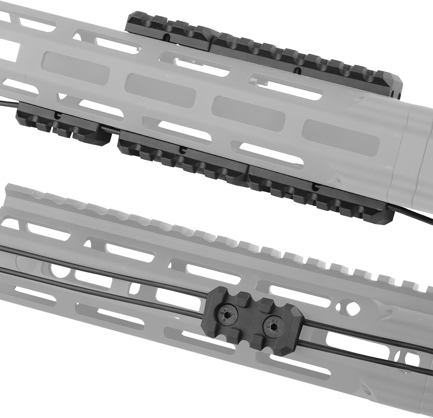ZBULAR Picatinny – Guía de cable para interruptor de presión de riel Picatinny para accesorios compatibles con el sistema M-LOK, sistema de gestión