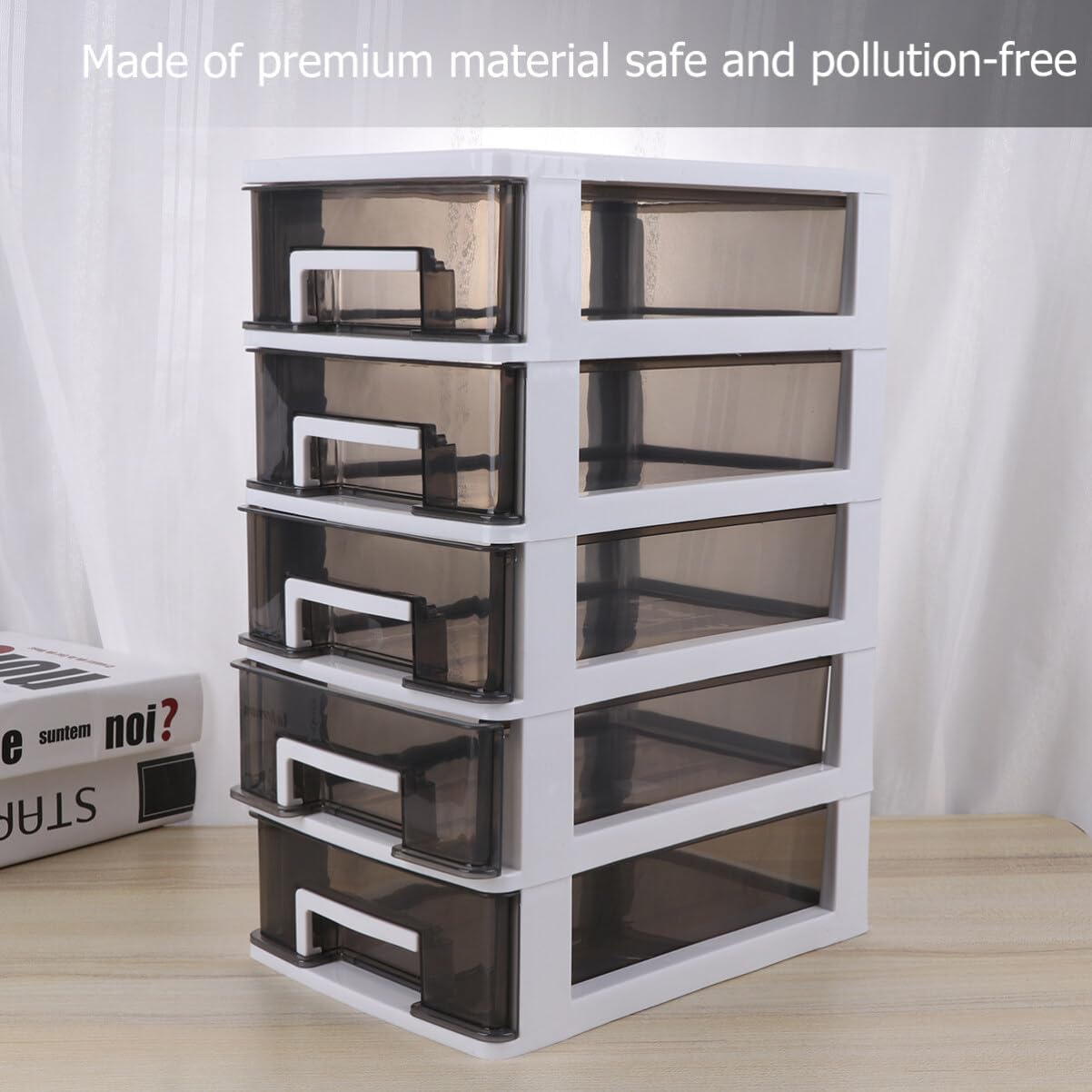 BESPORTBLE Gabinetes de aula pequeños – Unidad multifunción Dormitorio Escritorio grande Cinco – Caja transparente a prueba de polvo para baño