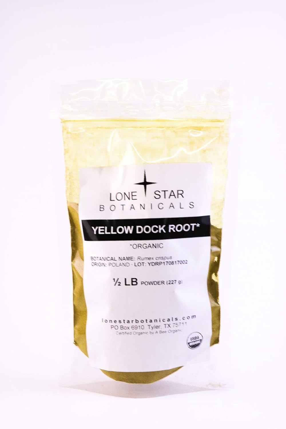 Polvo de raíz de muelle amarillo  lb.
