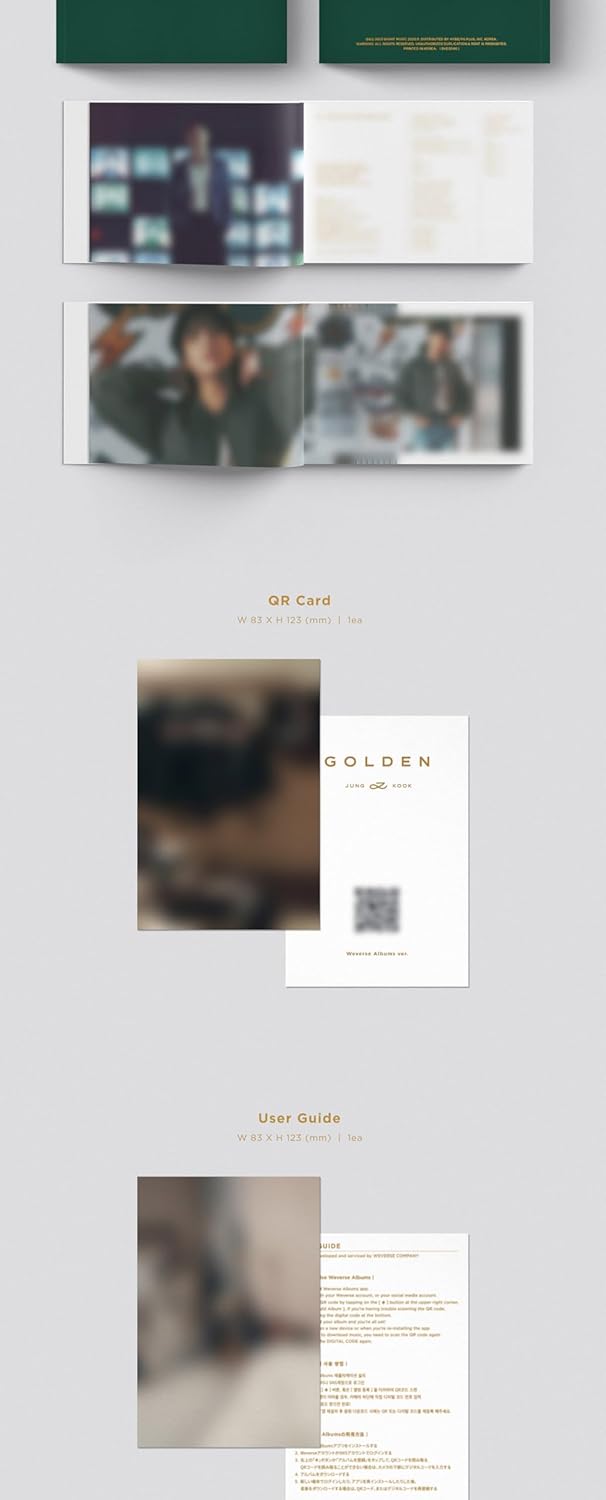BTS Jungkook Golden 1st Contenido del álbum en solitario+Photobook+Photocard+Tracking Jung Kook (versión Weverse Albums)