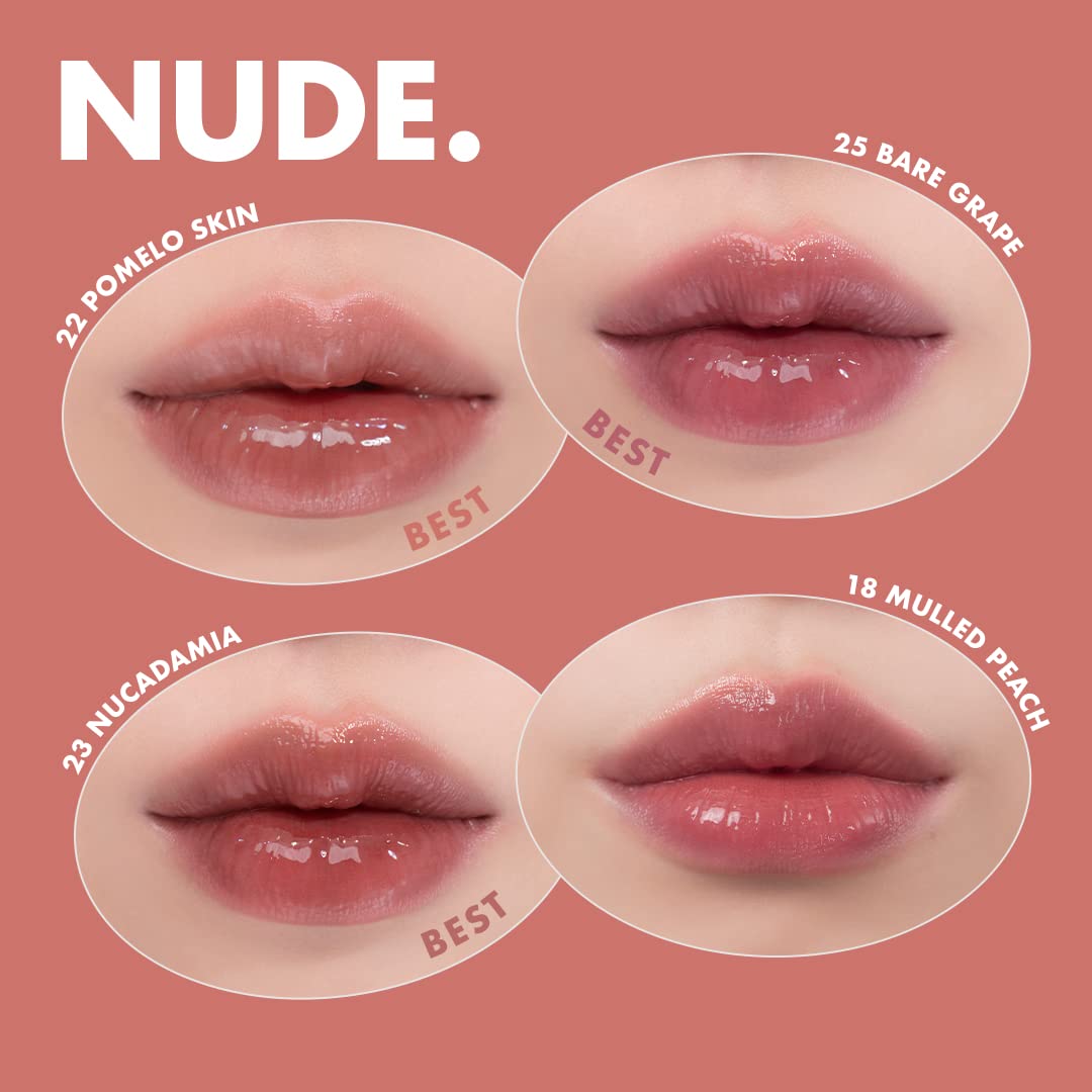 rom&nd Juicy Lasting – Tinte de labios de color intenso con acabado jugoso y brillante, de larga duración, efecto MLBB, hidratante, altamente