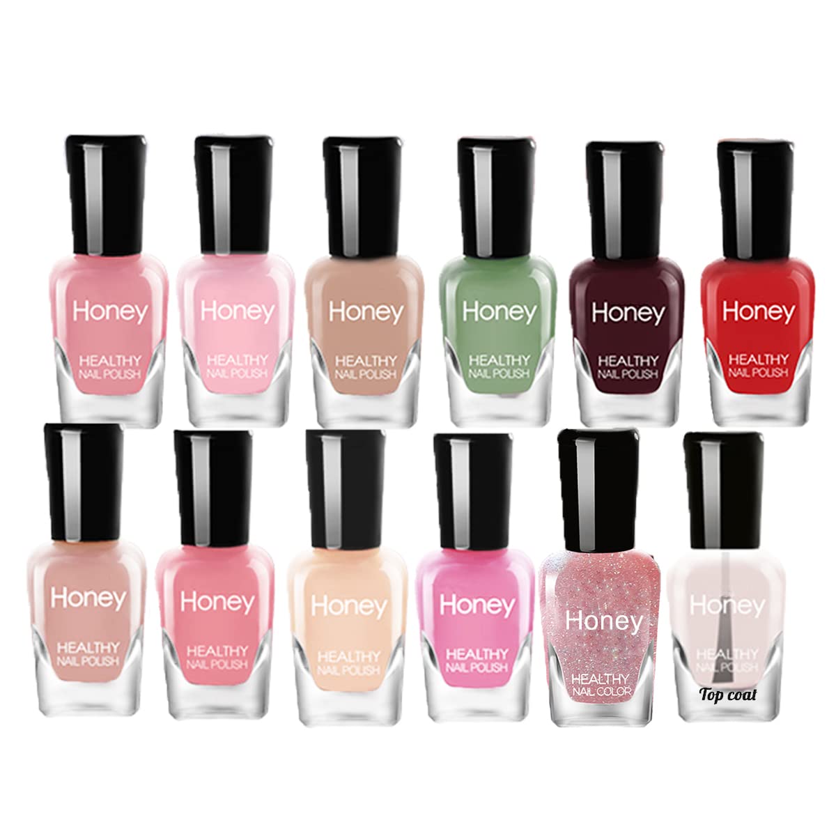 Juego de esmaltes de uñas no tóxicos, fácil de despegar y de secado rápido, juego de esmalte de uñas ecológico y orgánico a base de agua para