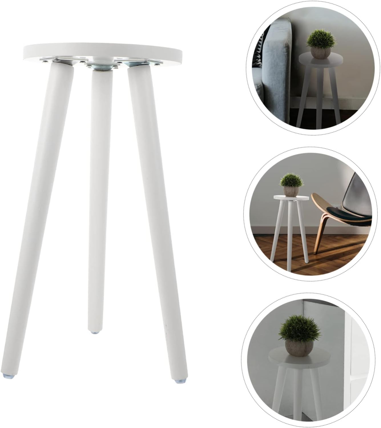 Soporte para macetas de madera, soporte para plantas de piso, mesa auxiliar de madera, mesa de centro de madera maciza, estante para plantas,