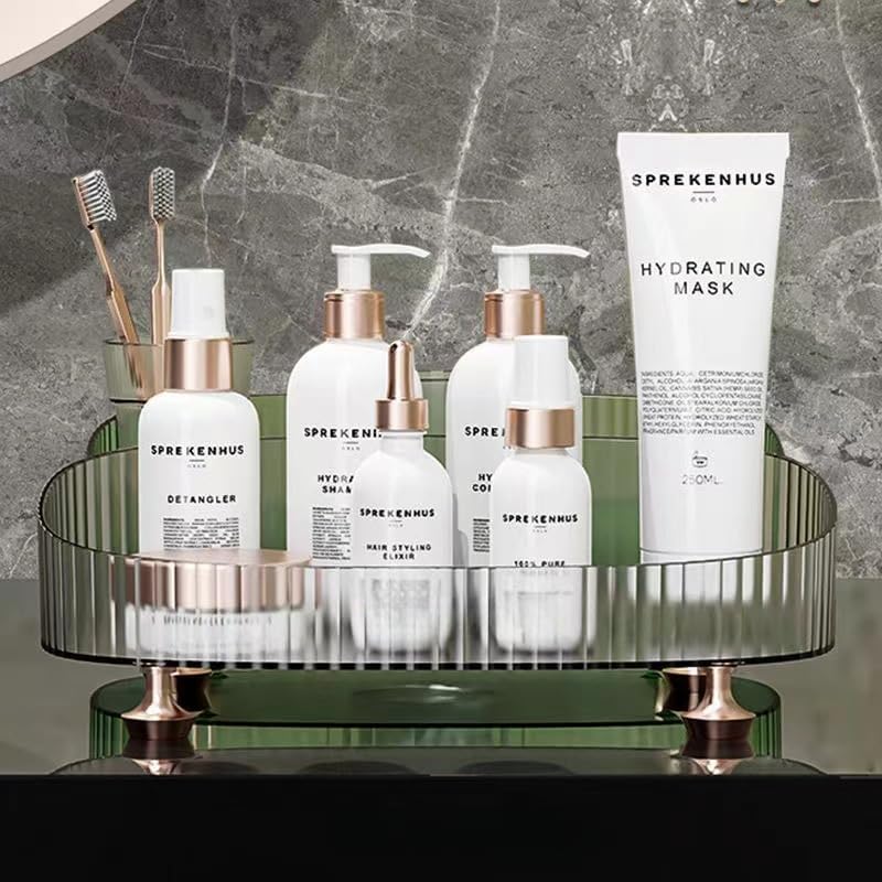 Organizador de perfume de maquillaje, bandeja de perfume, bandeja de tocador, bandeja cosmética para el cuidado de la piel, bandeja organizadora de
