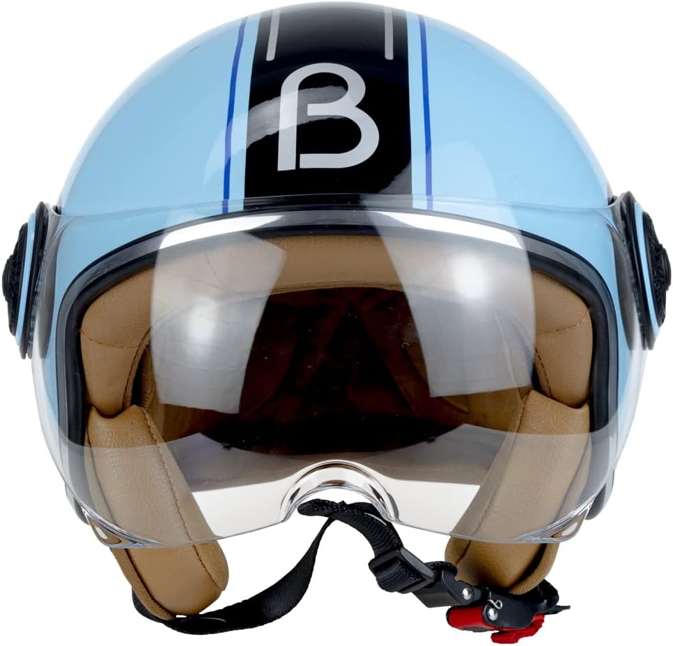 Casco de ciclomotor Vespa aprobado por DOT, cascos de motocicleta vintage 34 con visera retro para mujeres, hombres y adultos