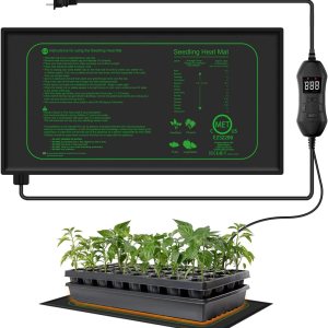 Alfombrilla térmica de plántulas con termostato digital, almohadilla térmica impermeable de 10 x 20.75 pulgadas para germinación hidropónica de Alfombrilla térmica de plántulas con termostato digital, almohadilla térmica impermeable de 10 x 20.75 pulgadas para germinación hidropónica de