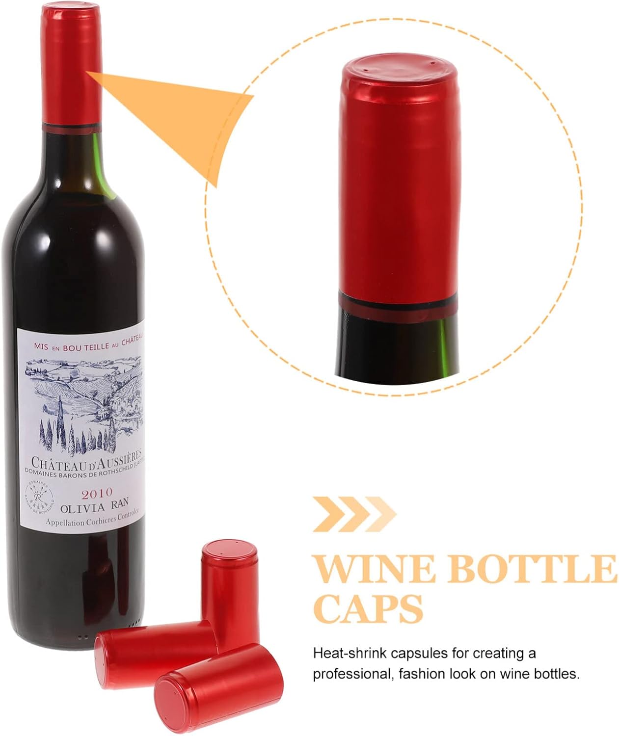 Luxshiny 10pcs Pvc Termoencogimiento Cápsulas Con Lágrima Vino Envoltura Botella Cápsulas Shrink Cap para Bodegas y Uso en el Hogar Rojo
