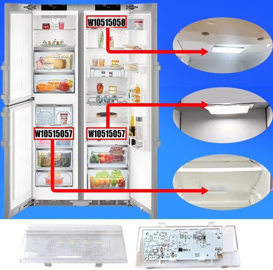 Reemplazo de luz LED WPW10515057 (AP6022533) W10515057 3021141 PS11755866 W10398007 para frigorífico WRS322FDAW04