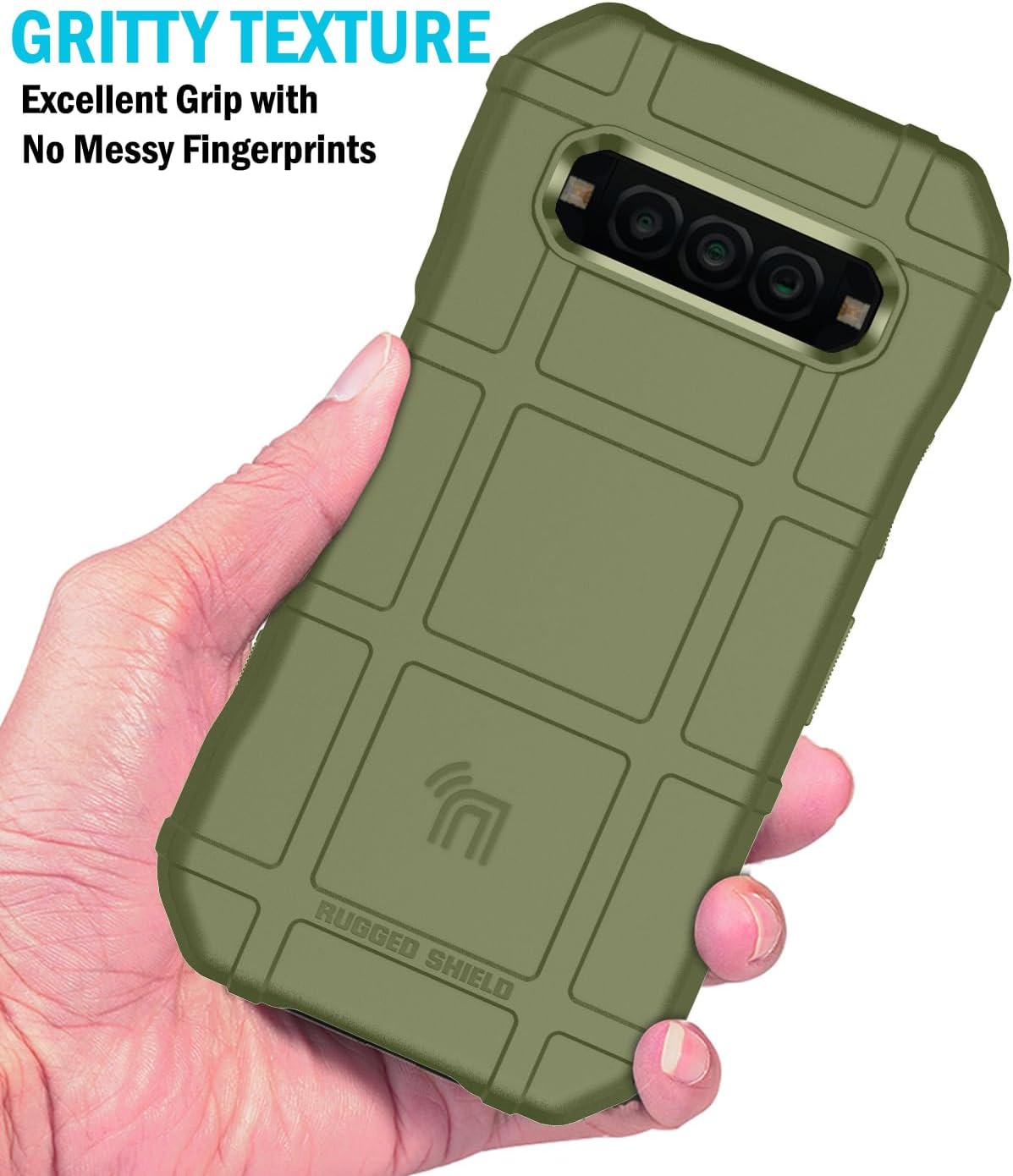 Nakedcellphone Serie Special Ops compatible con Kyocera DuraForce Pro 3, funda protectora resistente contra huellas, textura de agarre mate, verde