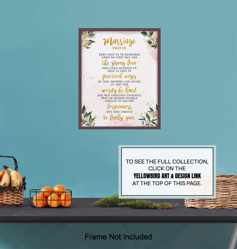 Marriage Quote – Love Wall Decor, Wall Art, Romantic Decorations – 8×10 Poster Print – Anniversary Gift, Wedding or Engagement Gift for Couples,