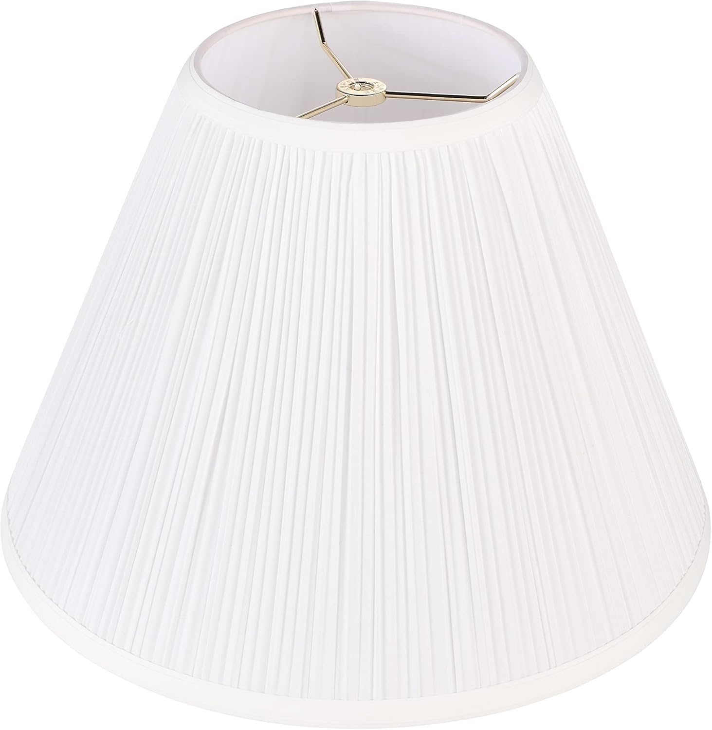 Aspen Creative 33140, pantalla de araña tradicional plisada con forma de hongo blanco, 6-12 pulgadas superior x 15 pulgadas inferior x 11 pulgadas