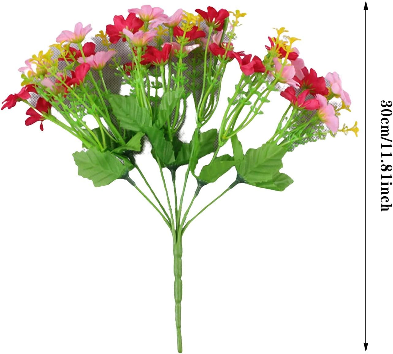 Flores artificiales de seda, margaritas falsas para interiores y exteriores, flores artificiales de margaritas silvestres, decoración exterior de