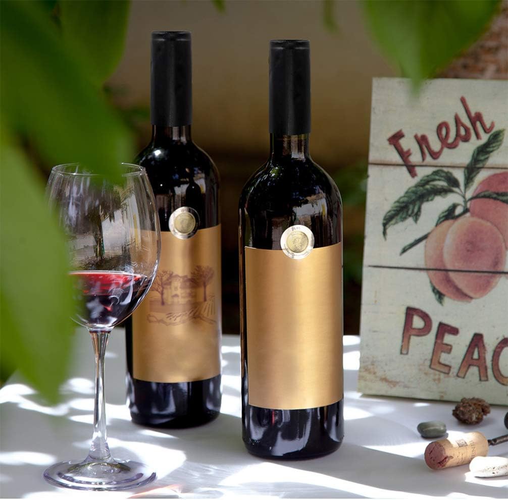 NUOBESTY 150 cápsulas termorretráctiles de vino, tapas retráctiles para botellas de sellos, fundas retráctiles, cubierta superior de botella, tapón