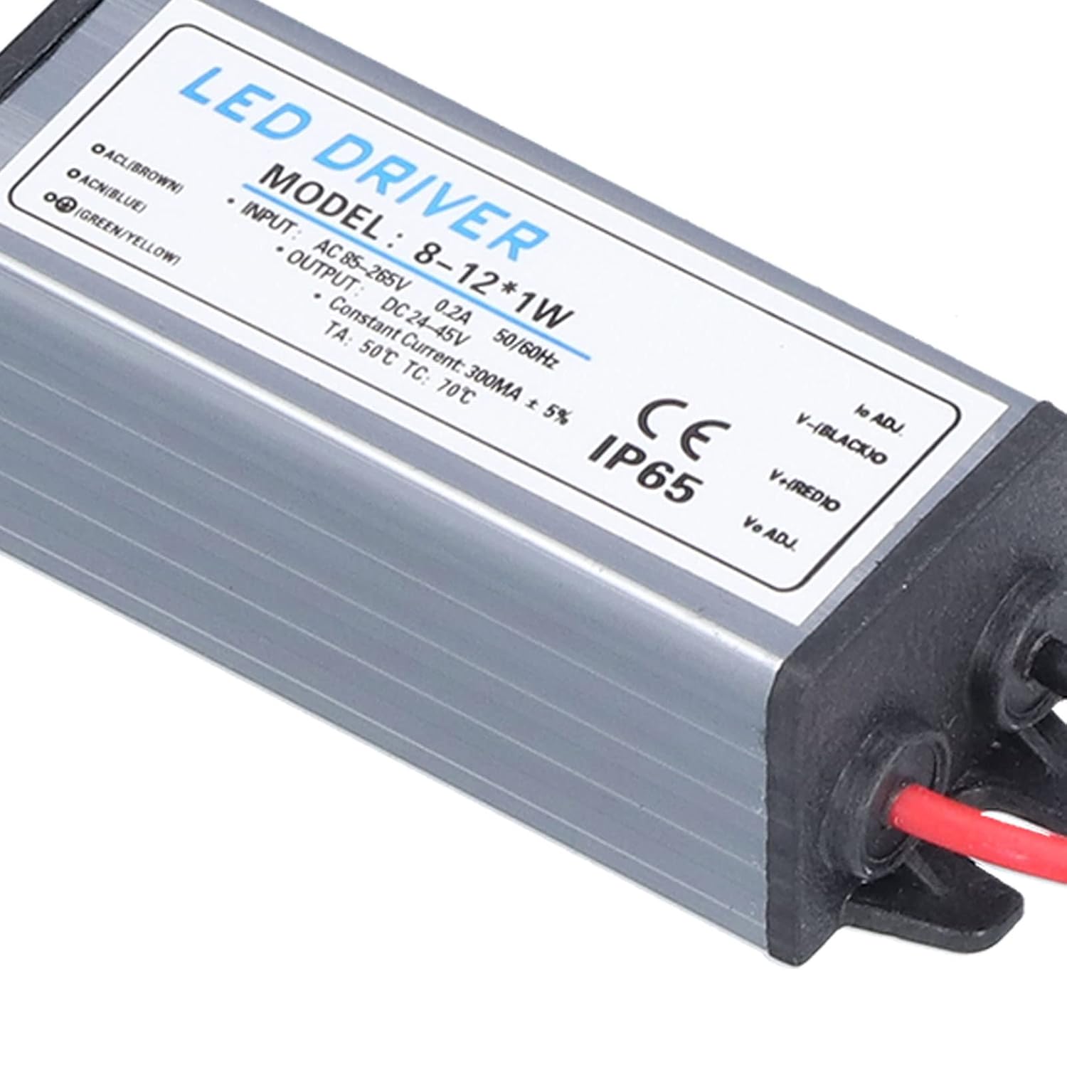 Fuente de alimentación LED Transformador impermeable IP65 AC 85 a 265V a CC 24 a 45V Convertidor de voltaje constante LED Fuente de alimentación de
