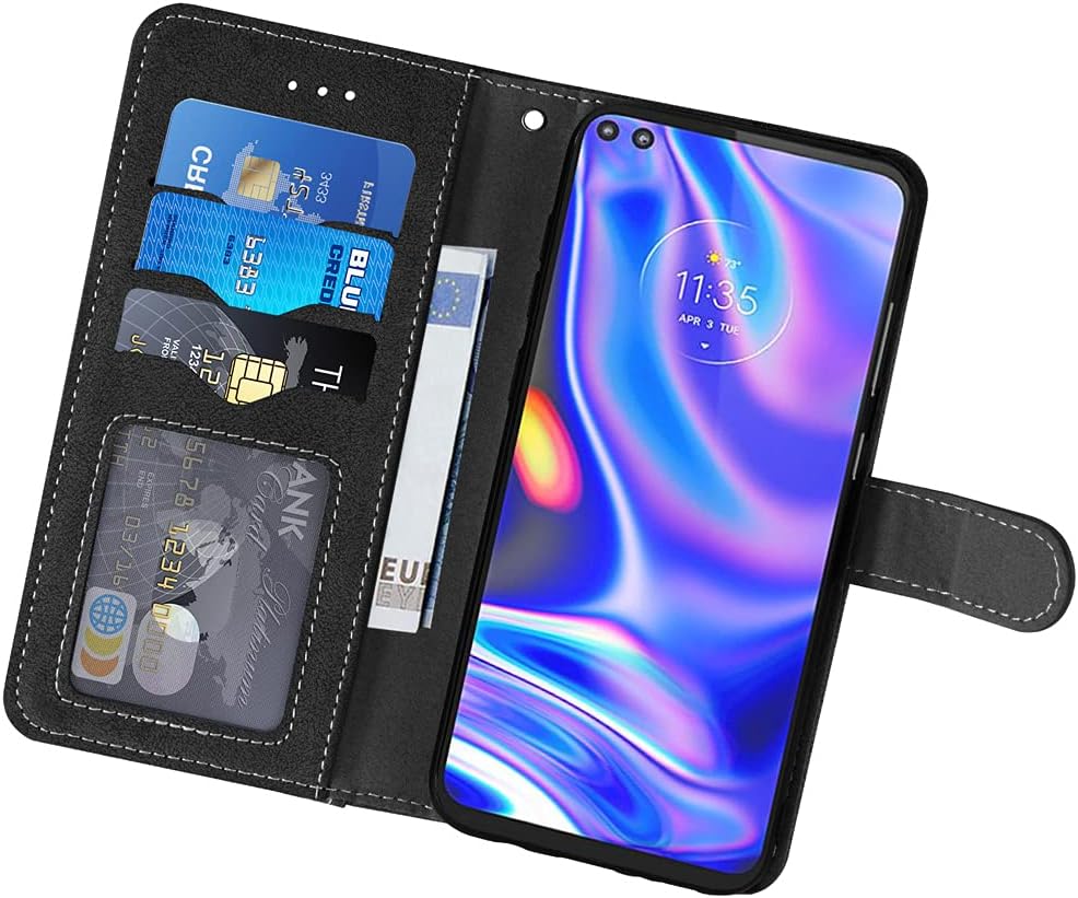 Asuwish Funda compatible con Moto One 5GOne5G UWMoto G G5 Plus y protector de pantalla de vidrio templado con cordón de soporte para tarjeta de