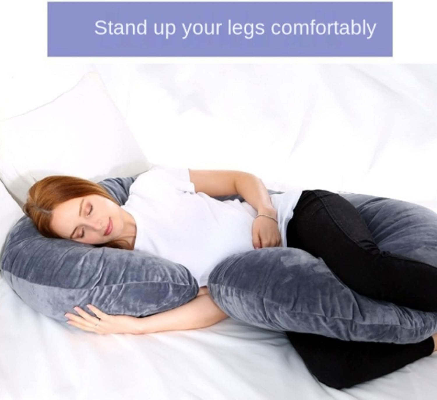 Pregnancy Pillows C-Shape Full Body Pillow and Maternity Support with Velour Cover Support for Back HIPS Legs Belly a Must Have for Pregnant Women