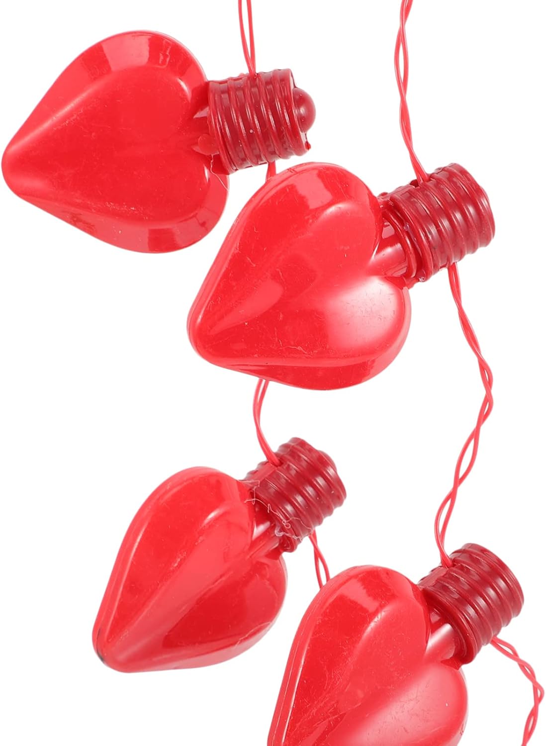 Abaodam Collar de corazón intermitente con luz LED en forma de corazón, collar de bombilla de corazón para el día de San Valentín para fiesta,