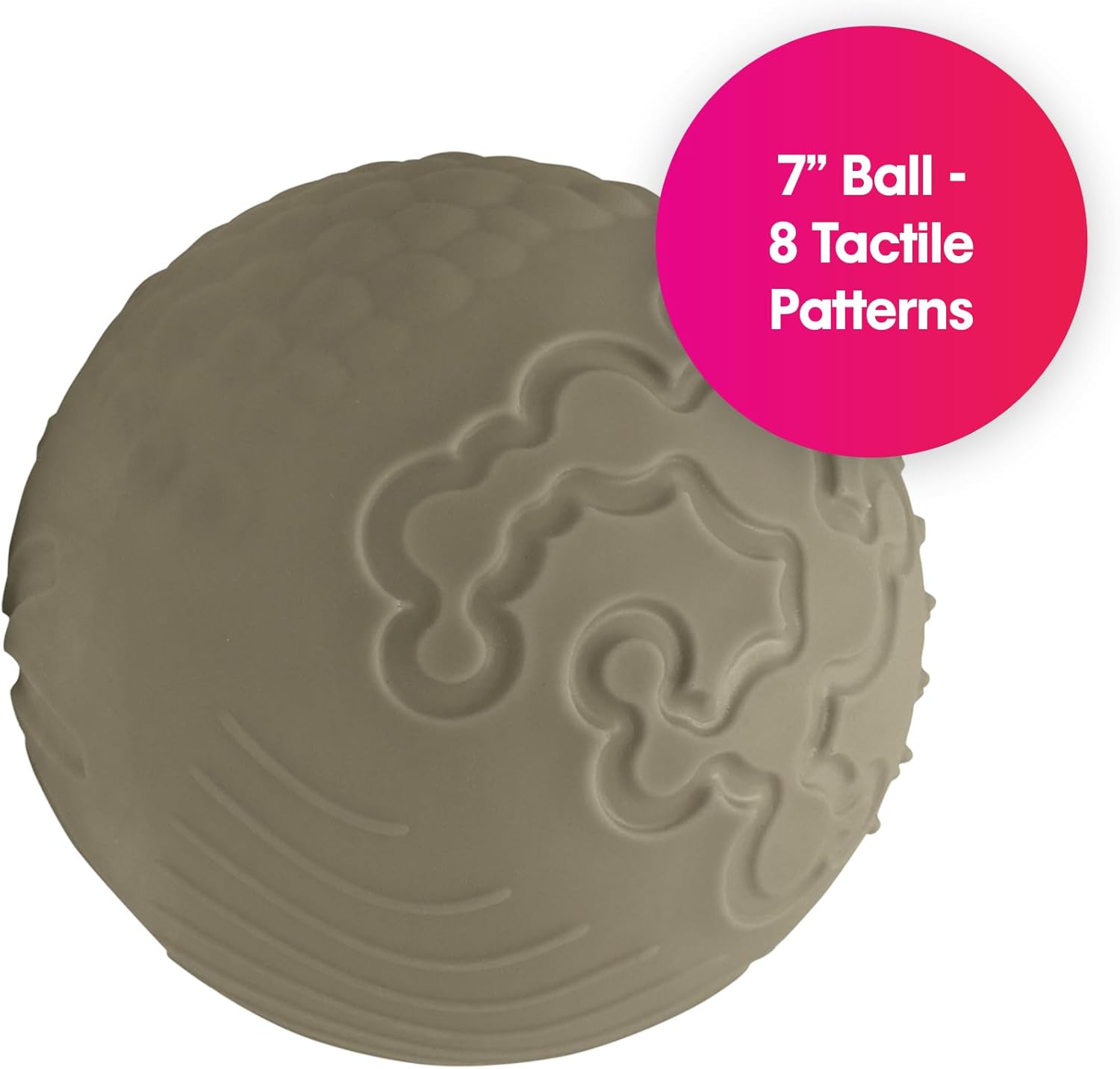 Edushape Texture-iffic Sensory Ball for Baby – 7″ Baby Ball That Helps Enhance Gross Motor Skills for Kids – Toddler Ball with 8 Sections of