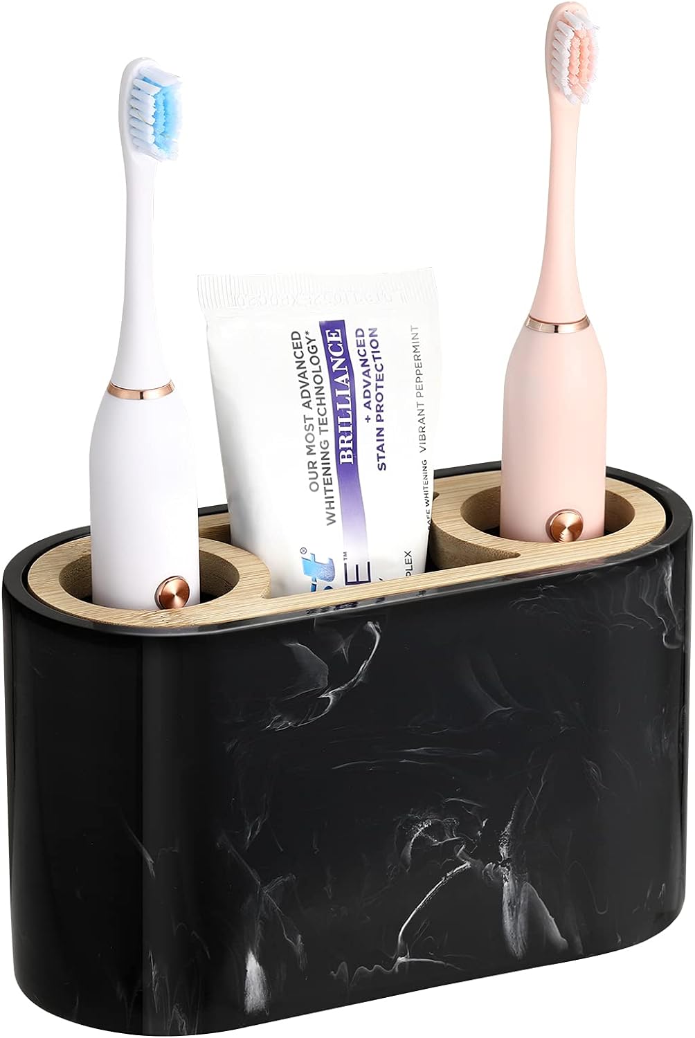 Shinowa Soporte para cepillos de dientes, organizador de cepillos de dientes premium, organizador de almacenamiento de baño para cepillo de dientes