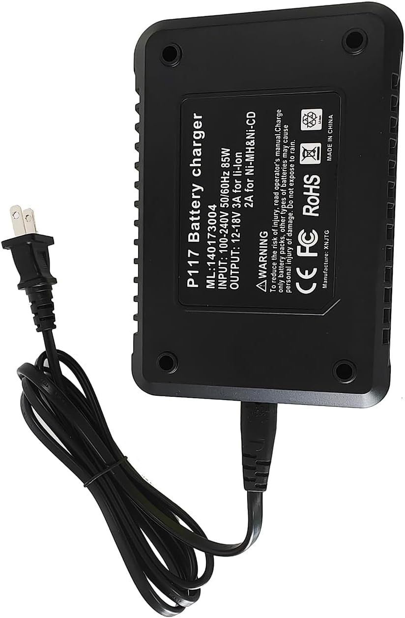 QCZRED Batería P108 de 18 V 5000 mAh y cargador P117 para Ryobi 18 V P102 P103 P104 P105 P107 P109 batería de litio para herramientas Ryobi de 18