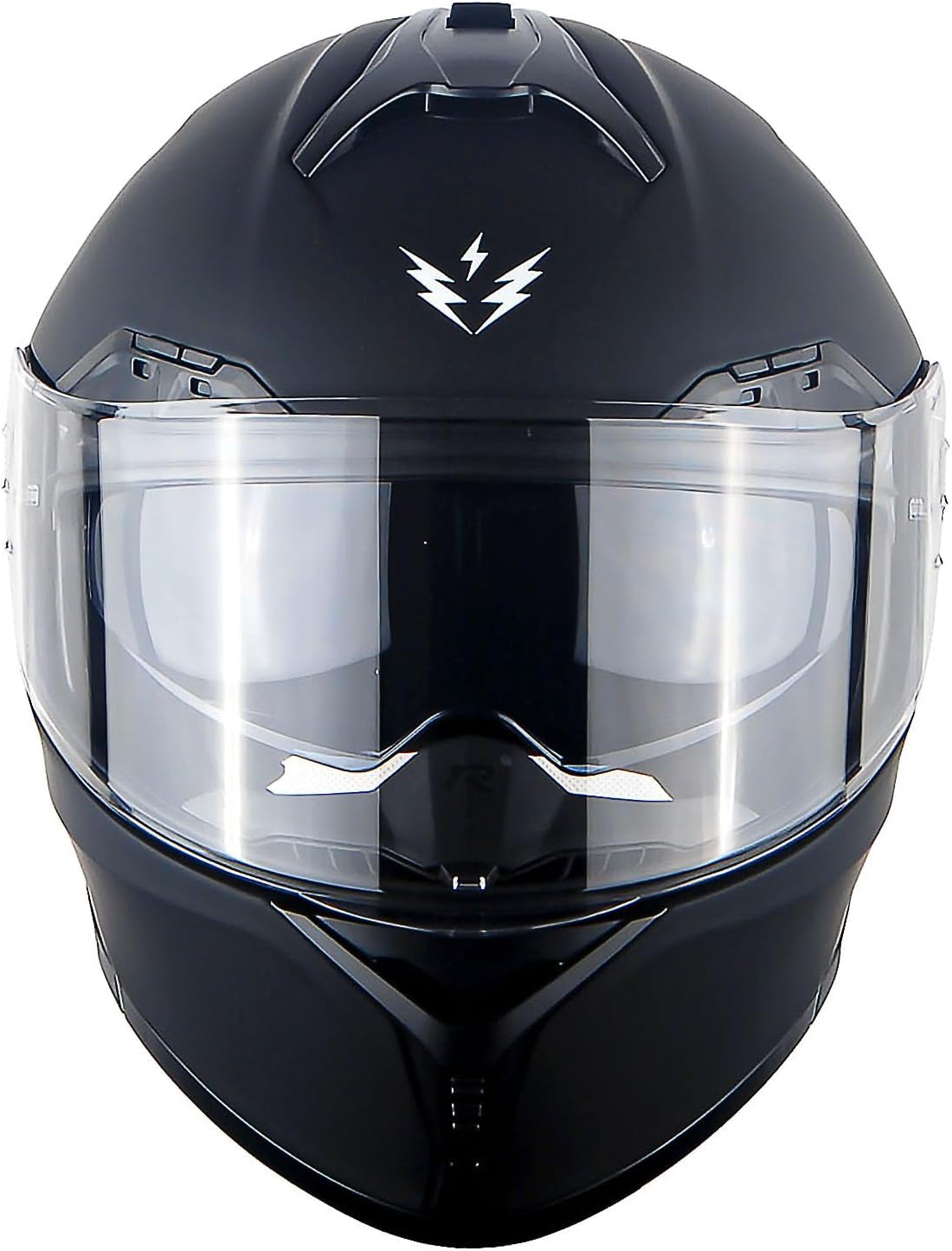 1Storm Nuevo casco modular de cara completa para motocicleta, escudo solar de doble visera con luz trasera LED recargable negro mate