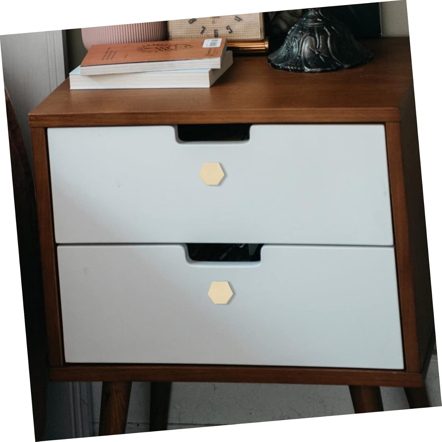 Housoutil Tiradores de puerta de armario, manijas hexagonales para cajones de cocina, pomos de tocador modernos para armario, pomos de puerta para