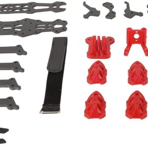 Zerodis Marco FPV Racing Dron, distancia entre ejes de 8.858 in, ligero RC FPV Drone Quad Marco pulido profesional para accesorios RC Drone (rojo) Zerodis Marco FPV Racing Dron, distancia entre ejes de 8.858 in, ligero RC FPV Drone Quad Marco pulido profesional para accesorios RC Drone (rojo)