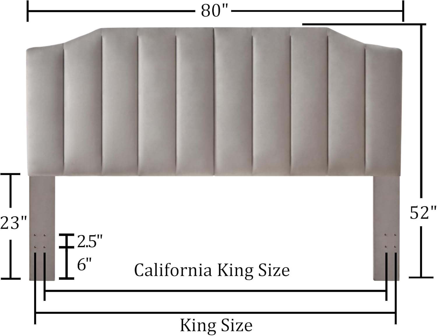 Befurtori Cabecera tapizada de terciopelo, cabecera capitonada para cama KingCal King, diseño moderno de canal vertical con cabecera curvada de