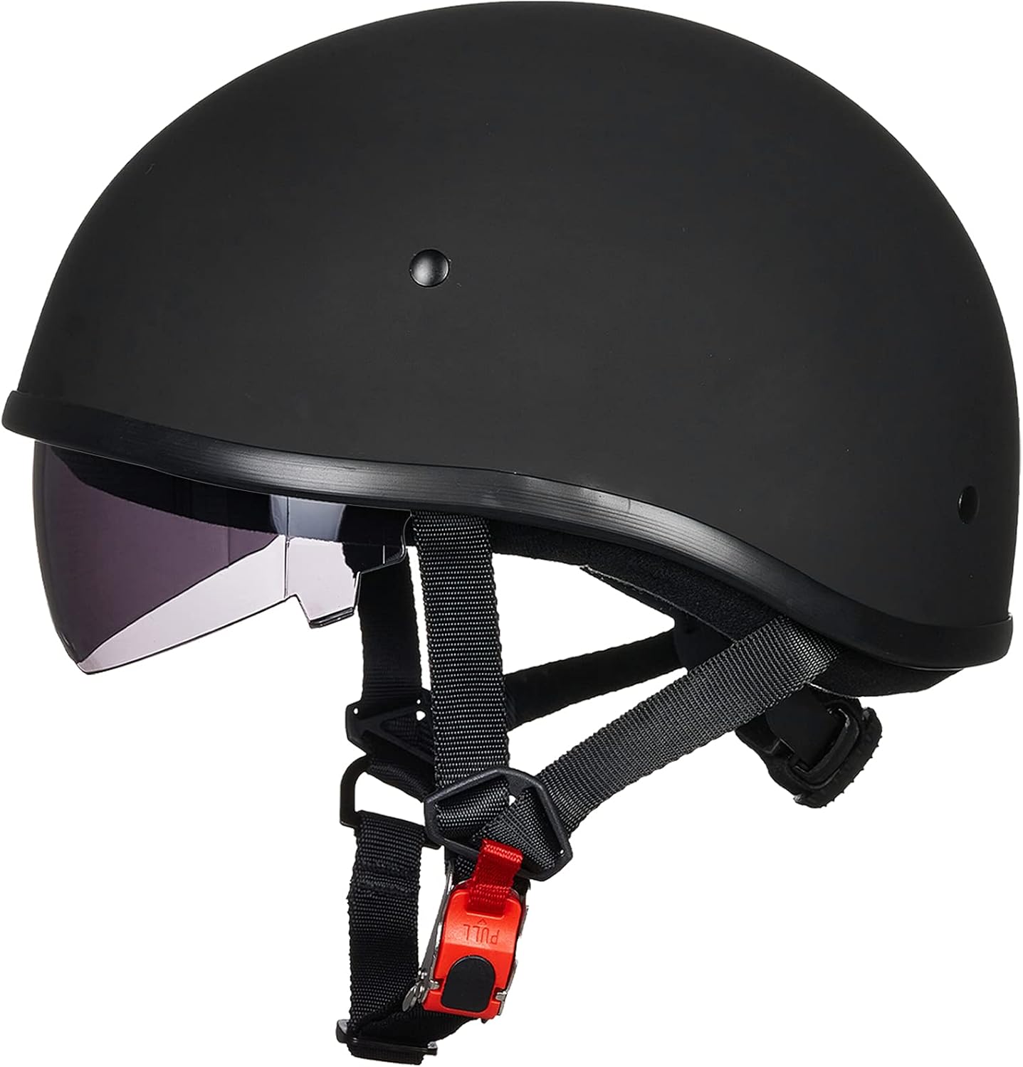 ILM Medio casco de motocicleta con protector solar correa de liberación rápida media cara para Cruiser Scooter aprobado por DOT 883V