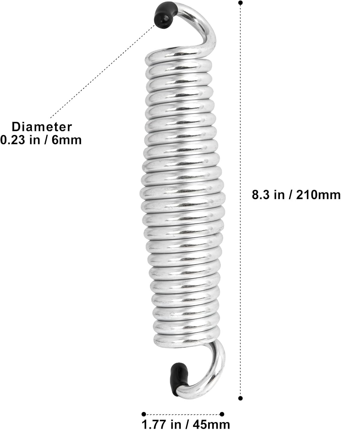 PMIIO Muelles oscilantes para porche, silla de resorte con capacidad para hasta 1600 libras, resortes cromados resistentes para sillas colgantes,